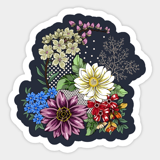 hand drawn floral Sticker by bless2015